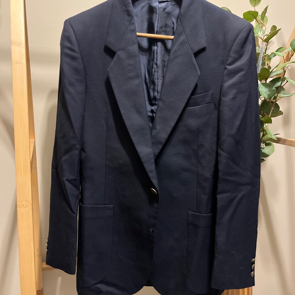 Vintage Yves Saint Laurent Wool Mens Blazer - Picture 2 of 4